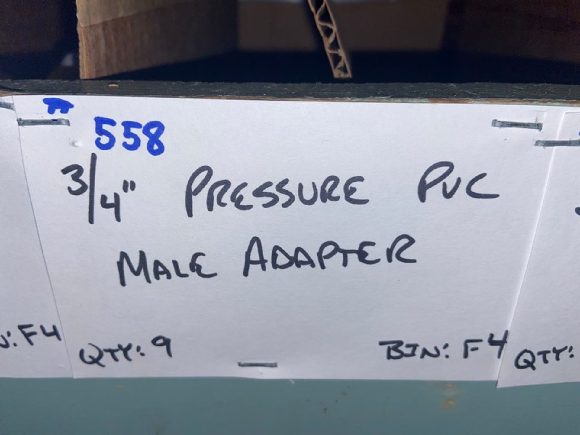 (32) 3/4” Pressure PVC Female Adapter (Bin:F4), Includes (9) 3/4” Pressure PVC Male Adapter (Bin: - Image 19 of 20