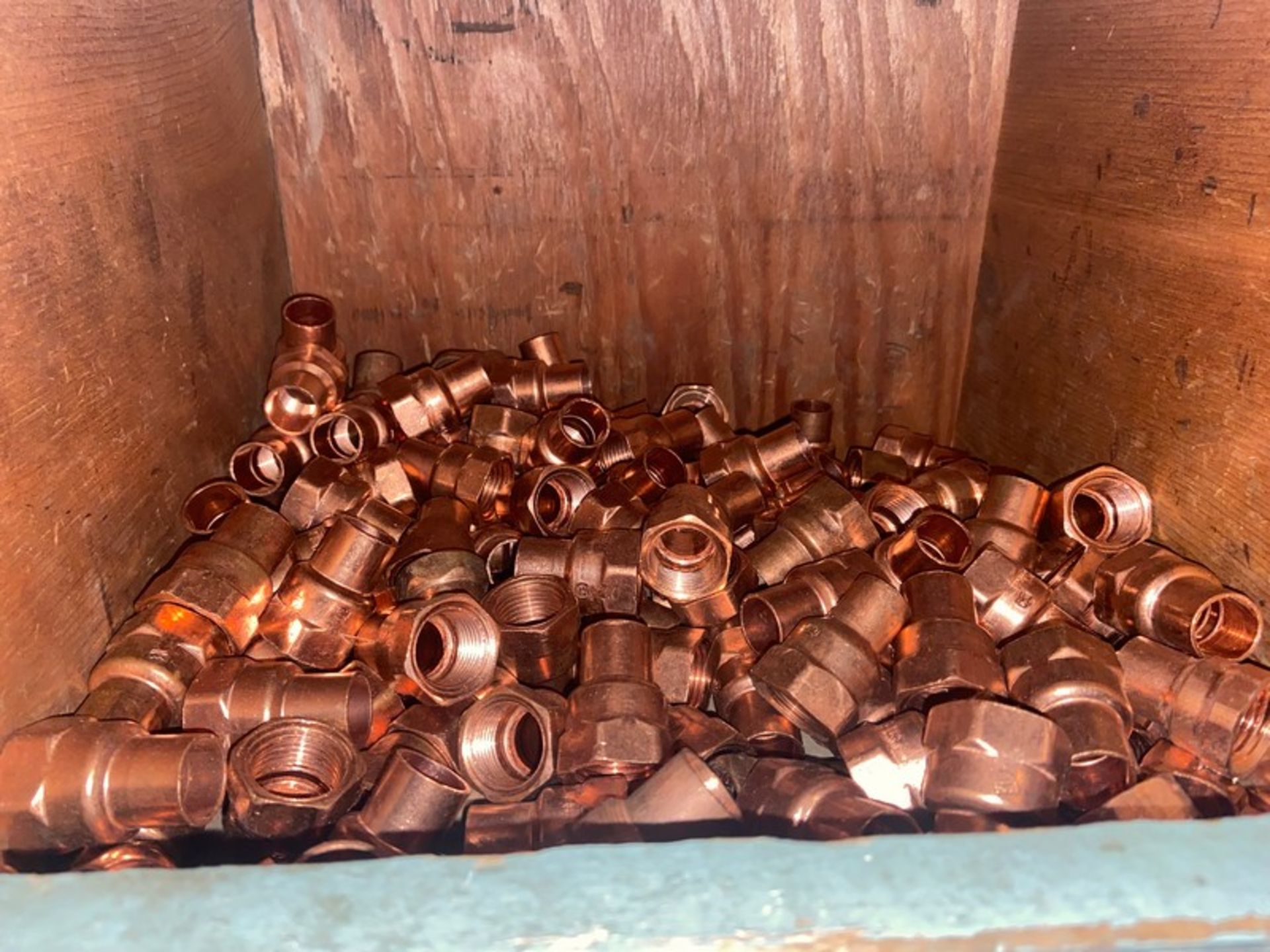 (147) Copper 1/2" Female Adpt. (Bin: B31/B32), with (2) Copper 1/2" St. Female Adpt. (Bin: B33) (