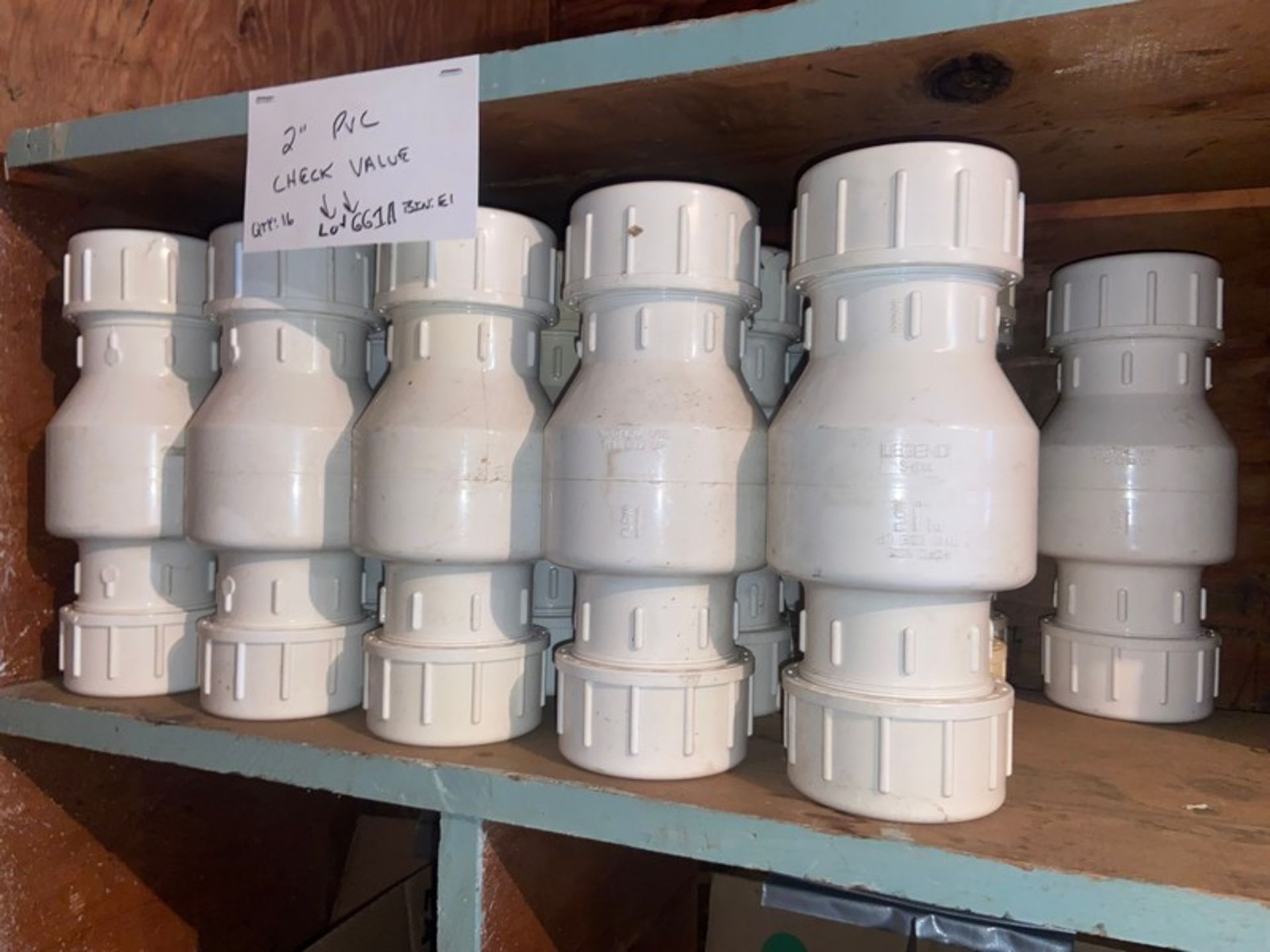 (16) 2” PVC Check Valve (Bin:E1) (2) 1-1/2” PVC Check Valves (Bin:E1) (Trailer #5) (LOCATED IN - Image 2 of 6