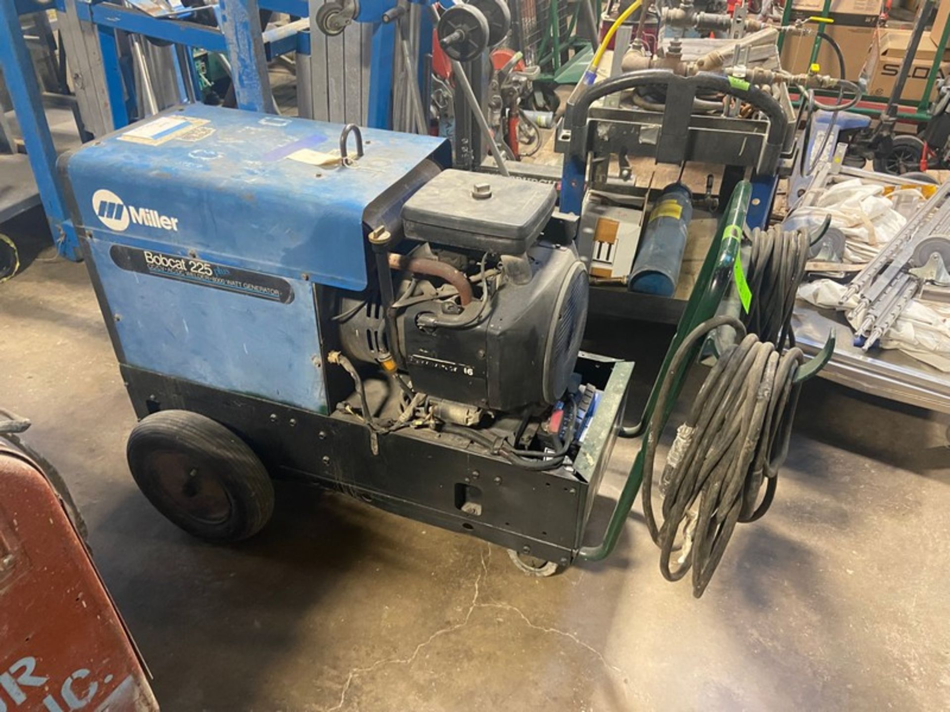 Miller Bobcat 225 Plus Welder/Generator, CC/CV / AC/DC Welder, 8000 Watt Generator, Mounted on - Image 8 of 10