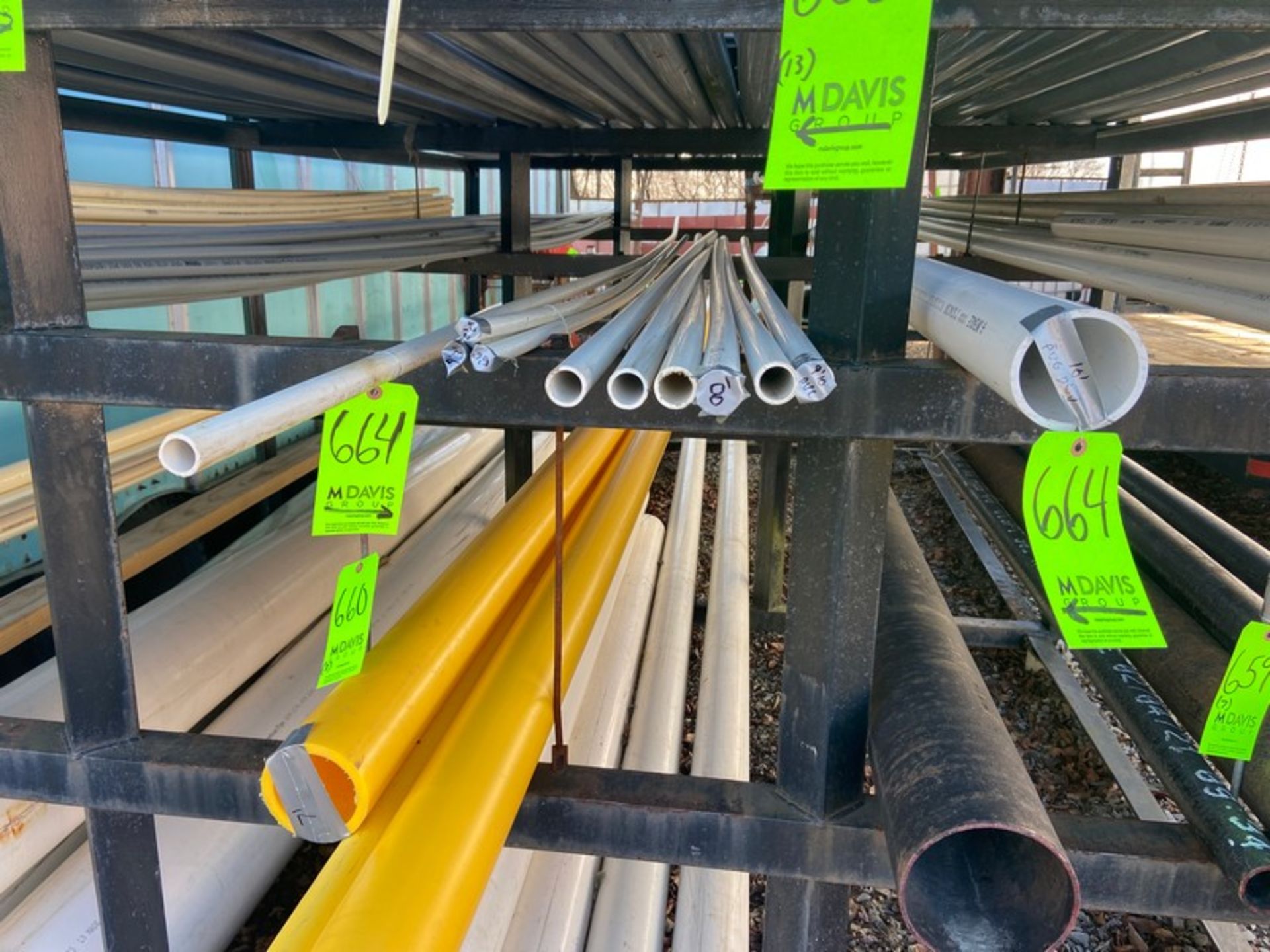 (1) 10 ft. PVC DWV Pipe; (6) 8 ft. PVC Pipes, (1) Section of JM Eagle PVC Pipe, & Others (LOCATED IN