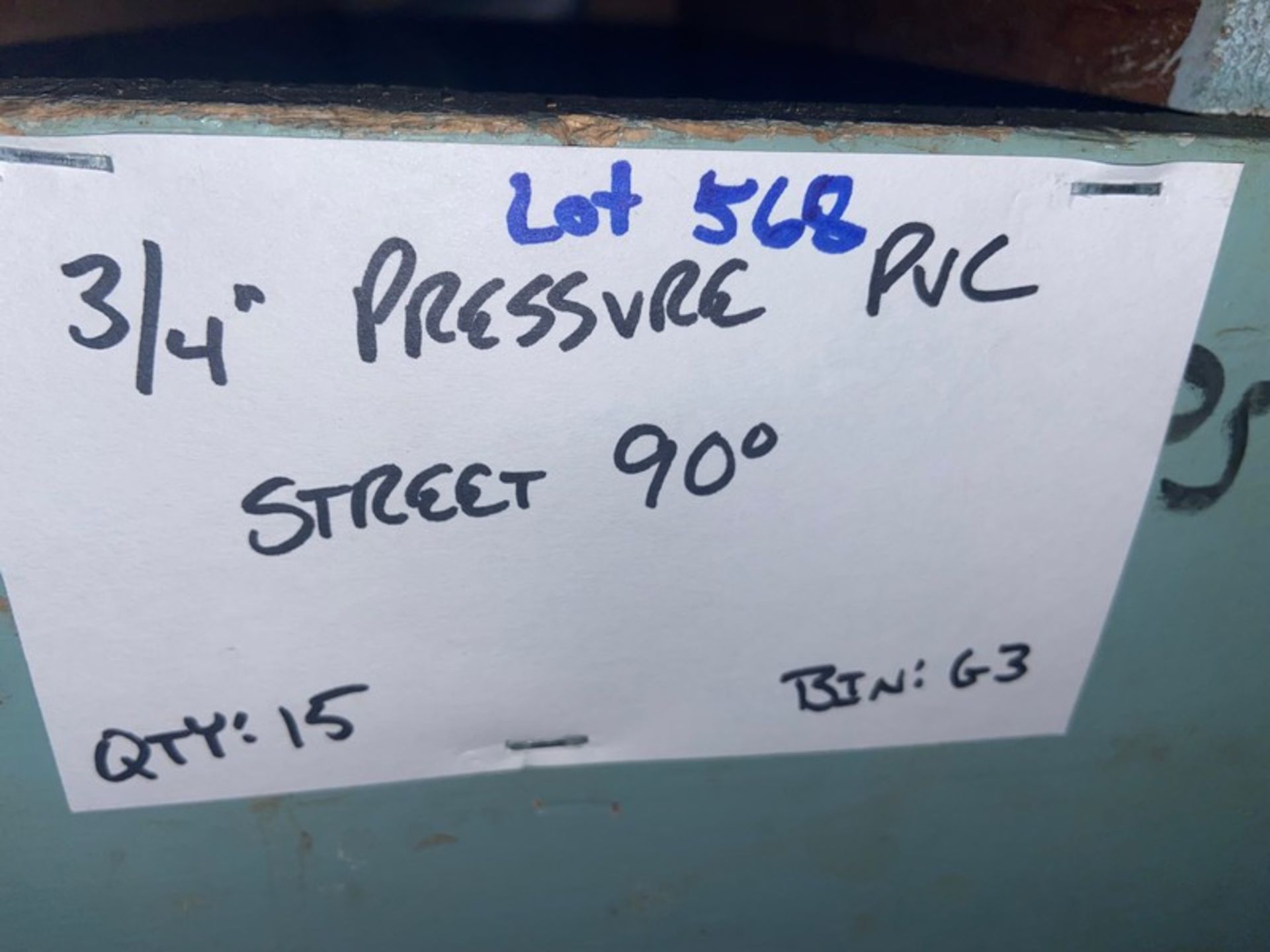 (15) 3/4” Pressure PVC Stree5 (Bin:G3), Includes (48) 3/4” Pressure PVC 45’ (Bin:G3) (LOCATED IN - Bild 7 aus 8