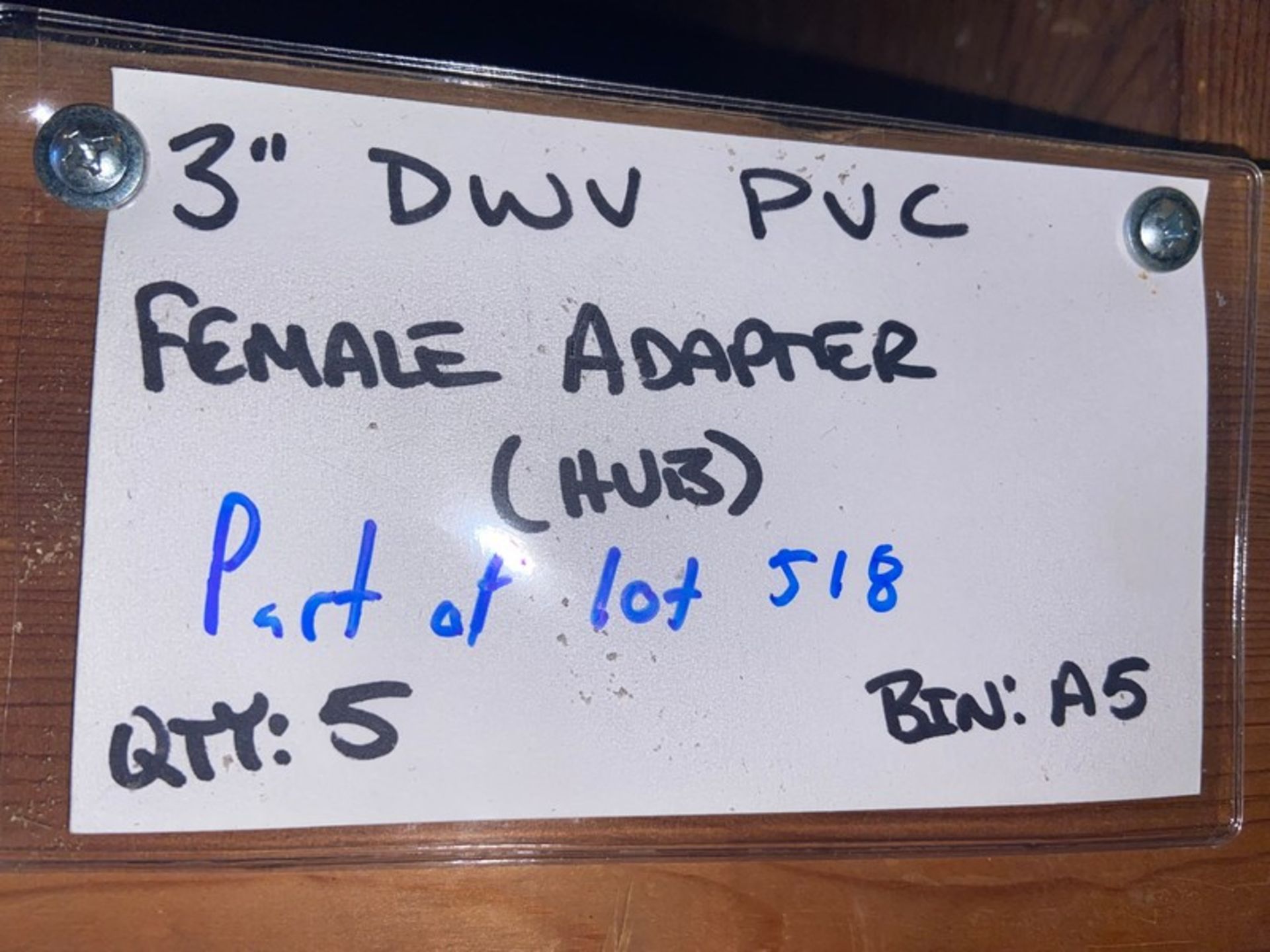 (3) 3” DWV PVC MALE ADAPTER (Bin: A5), Includes (7) 3” DWV PVC Female Adapter (STREET) (Bin:A5), - Image 9 of 11
