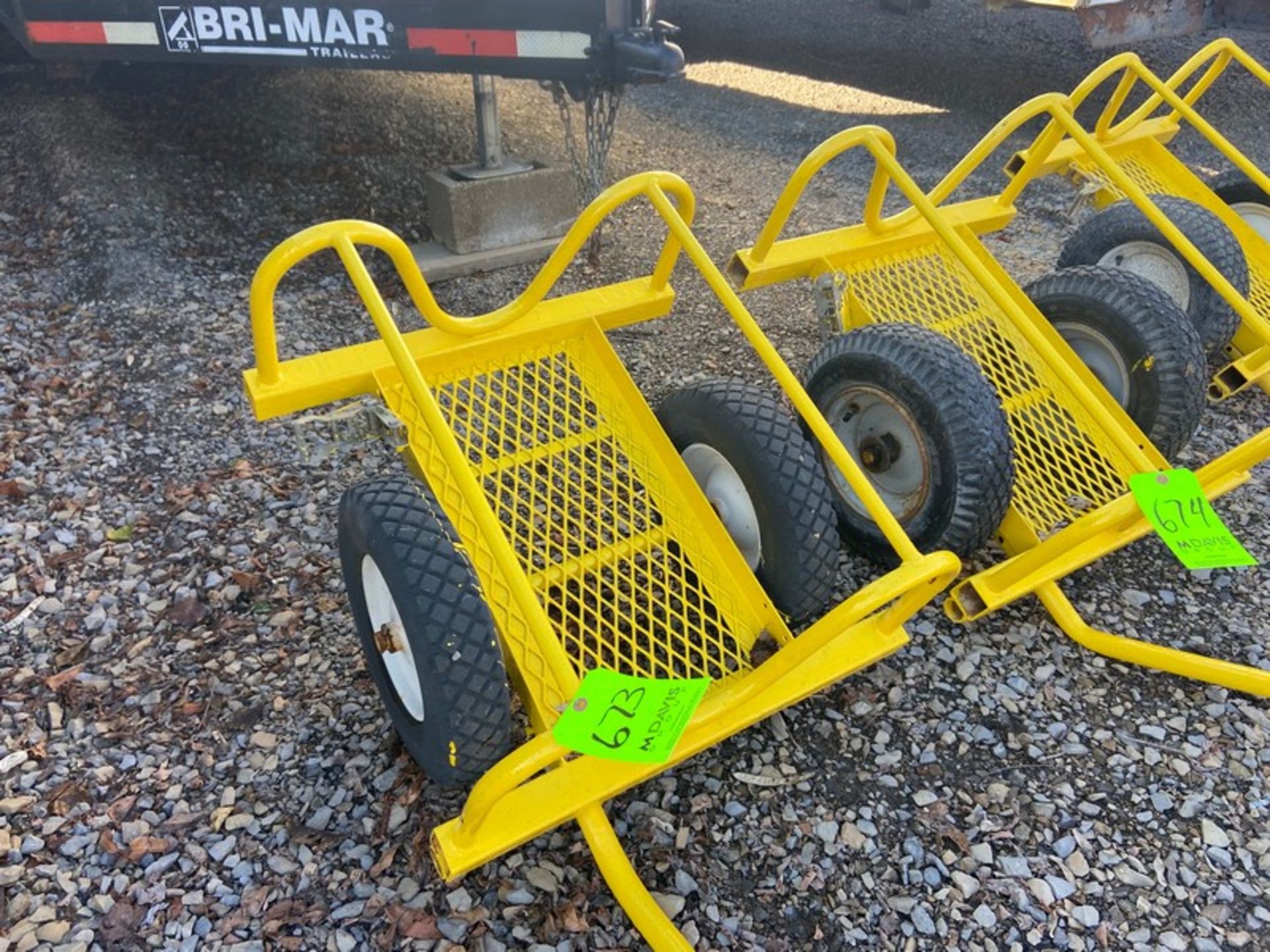 Yellow Pipe Cart, with Rubber Tires (NOTE: New Paint Job!) (LOCATED IN MONROEVILLE, PA) (RIGGING, - Image 2 of 2