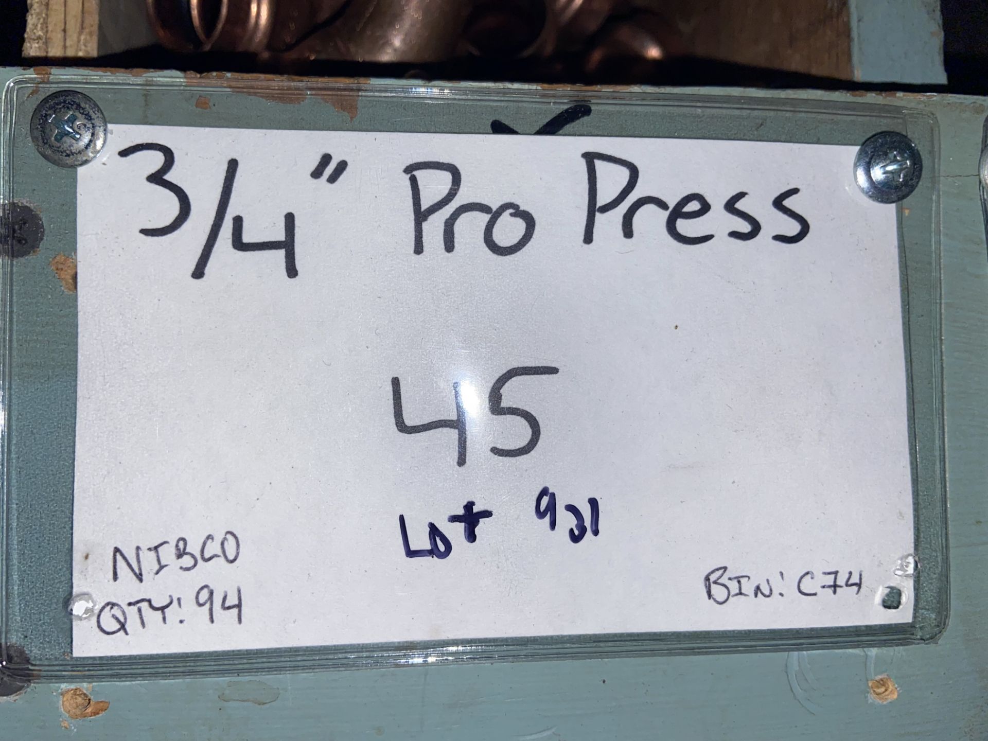 (94) 3/4” Pro Press 45 (Bin:C74) (LOCATED IN MONROEVILLE, PA) - Image 2 of 2