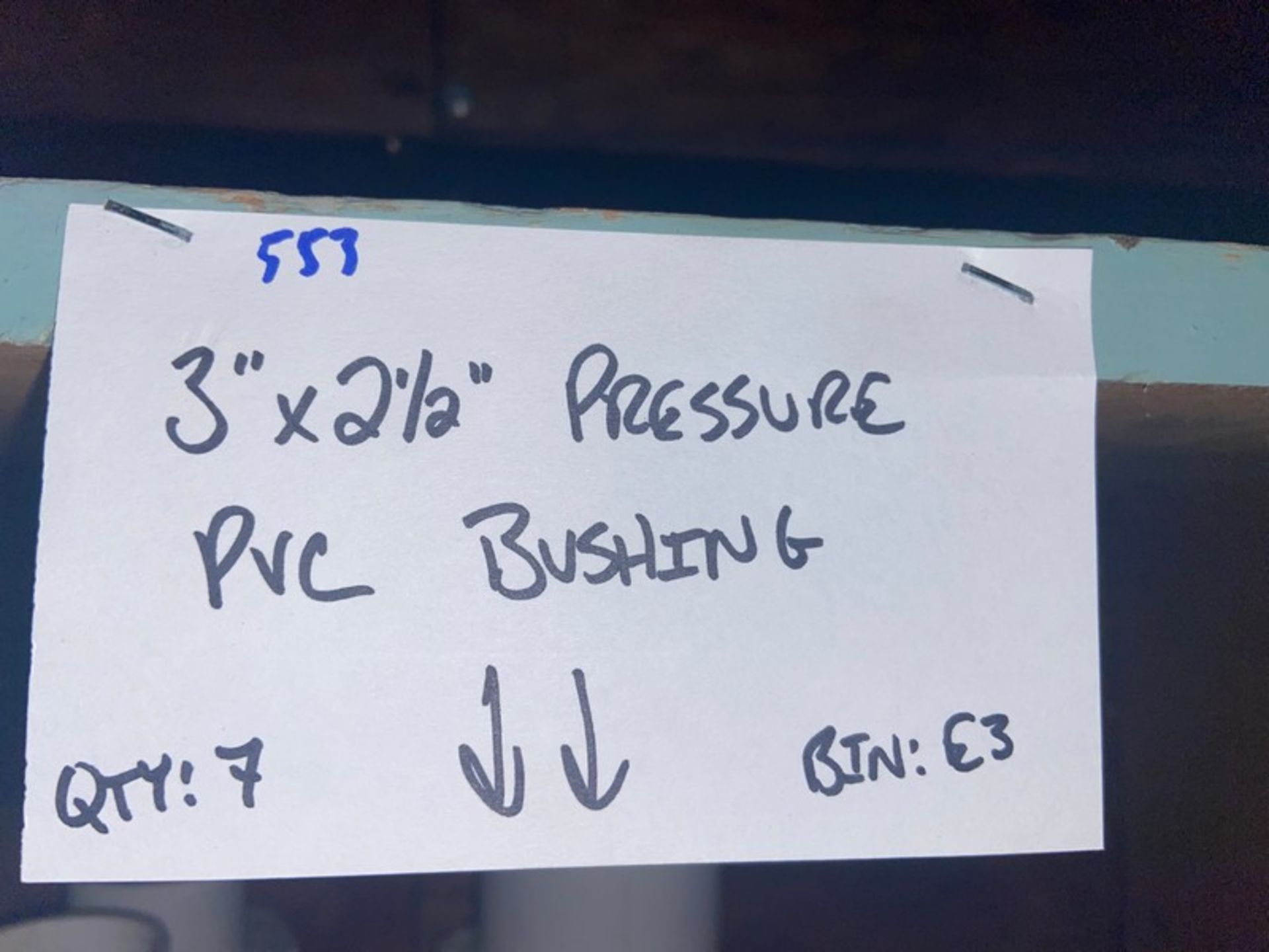 (1) 4” x 2 1/2” Pressure PVC Bushing (Bin:E3); (7) 3”x 2 2 1/2” Pressure PVC Bushing (Bin:E3); (5) - Image 8 of 17