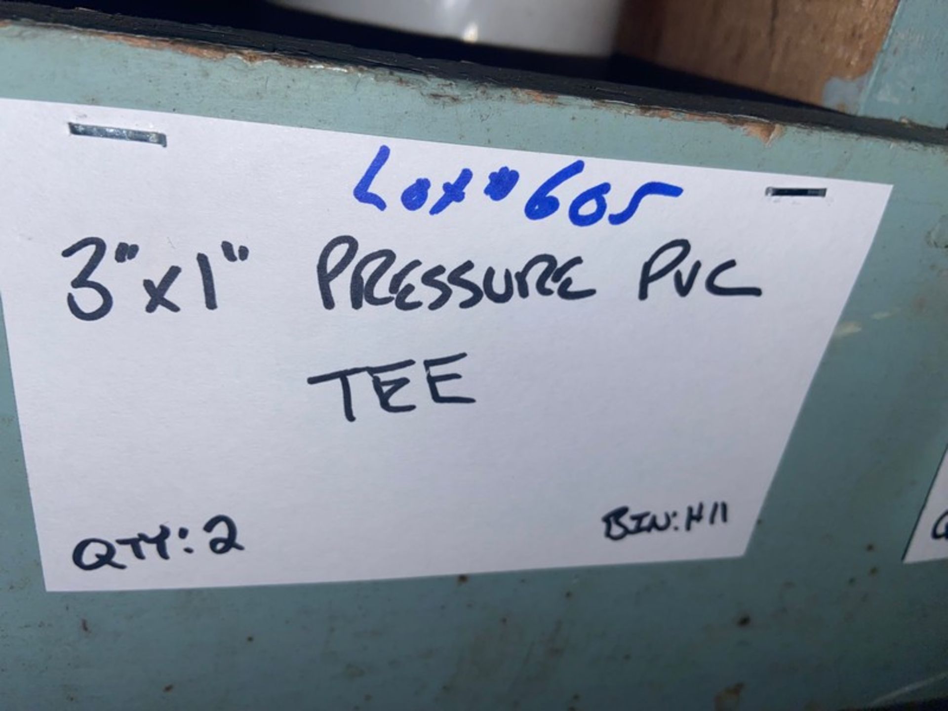 (3) 2 1/2” Pressure PVC 90’ (Bin:H10); Inludes (1) 3”x 1/2” Pressure PVC TEE (Bin:H11); (1) 3”x 1 - Bild 11 aus 11