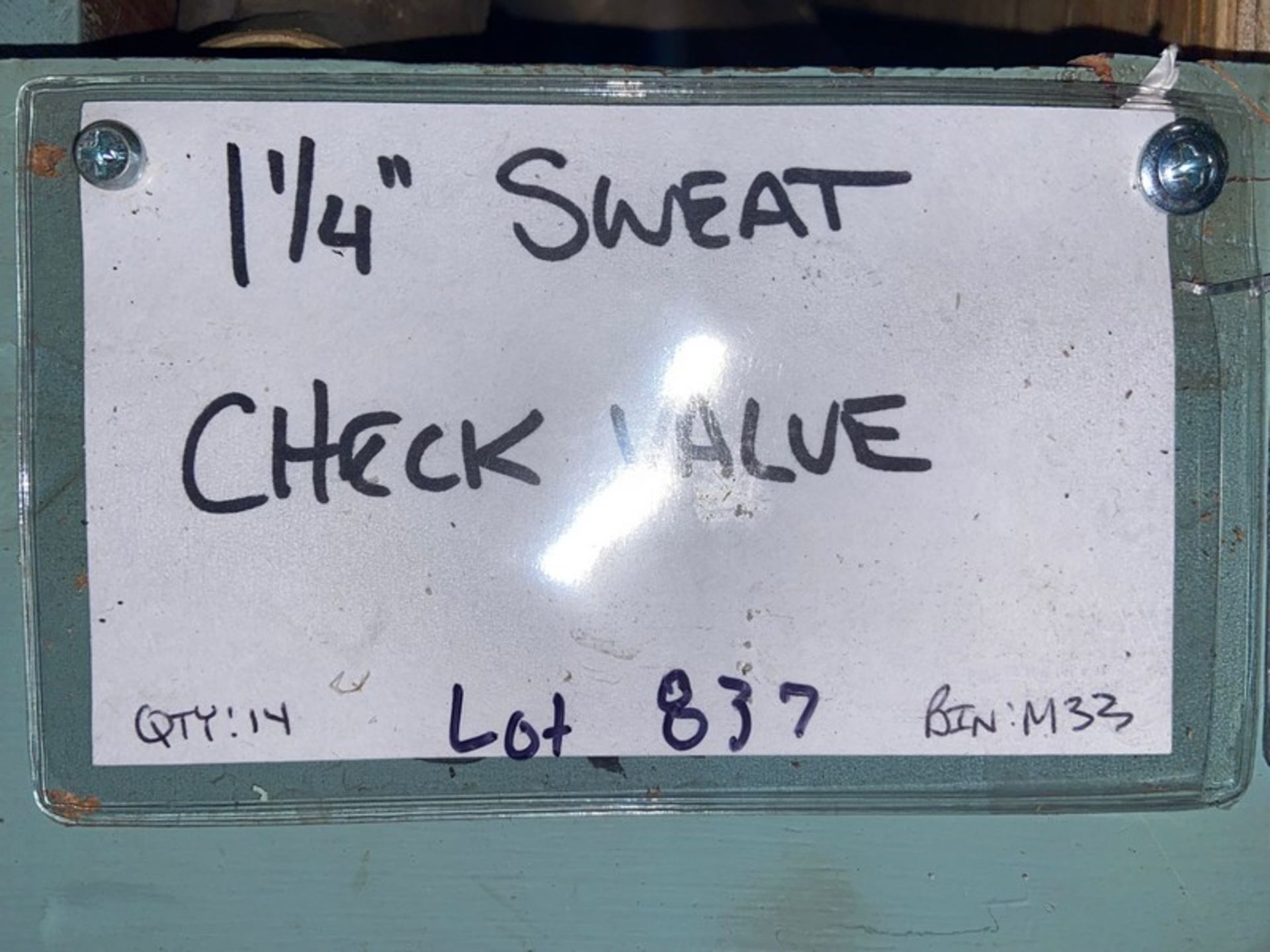 (14)1 1/4” Sweat check valve (Bin:M33; (1) 1” Pro press check valve (Bin:M32) (LOCATED IN - Image 4 of 4