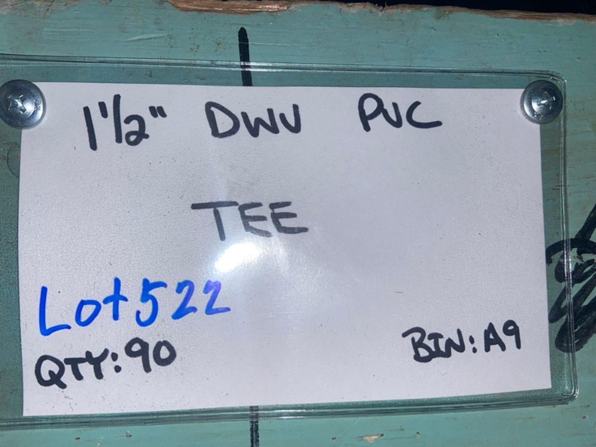 (90) 1 1/2” DWV PVC TEE (Bin:A9) (LOCATED IN MONROEVILLE, PA) - Bild 3 aus 5
