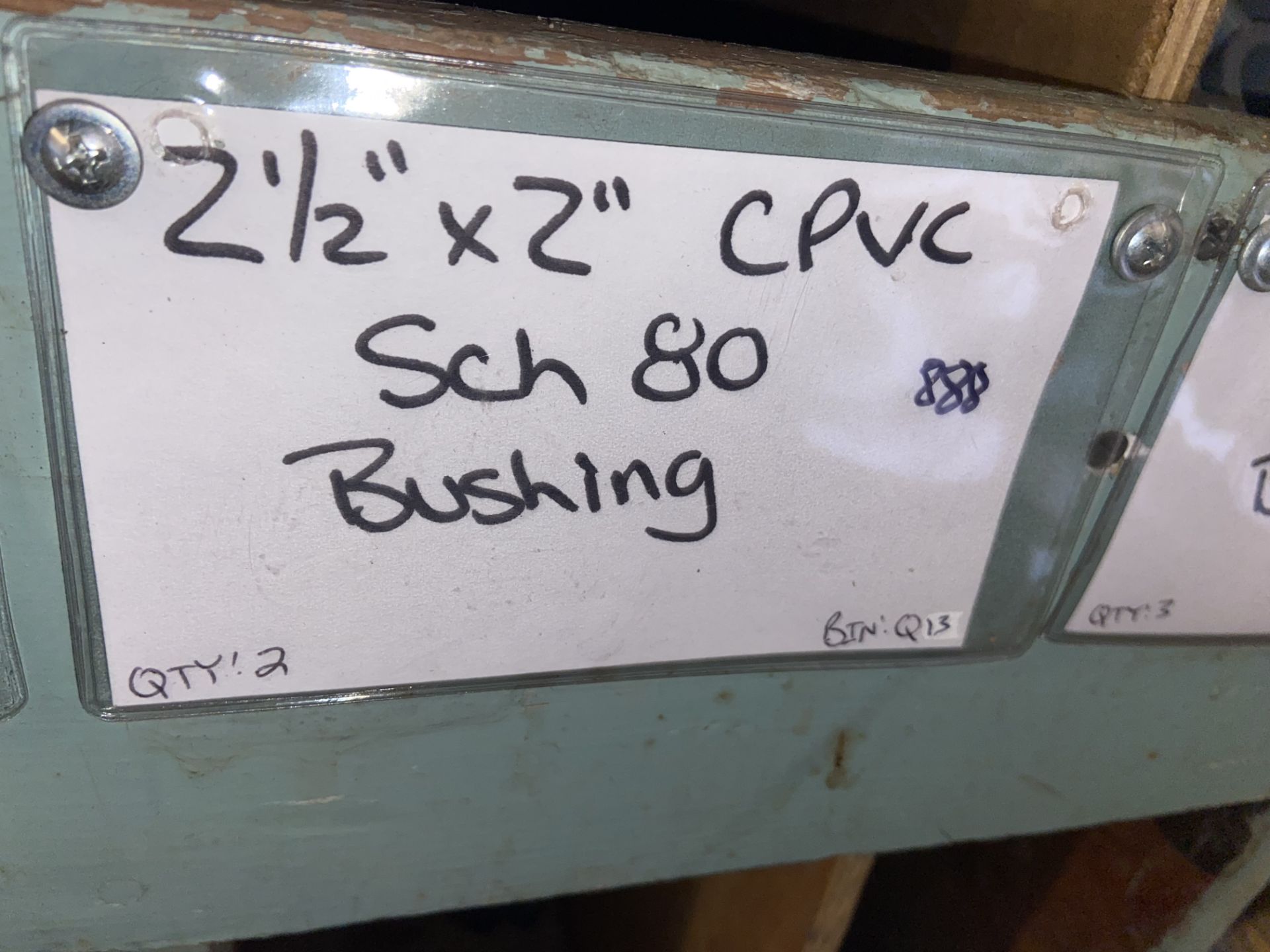 (9) 2 1/2”x 1” Female CPVC SCH 80 Bushing (2) 2 1/2”x 2” CPVC SCH 80 Bushing (BinQ12-Q18) (3) 3x” - Image 4 of 6