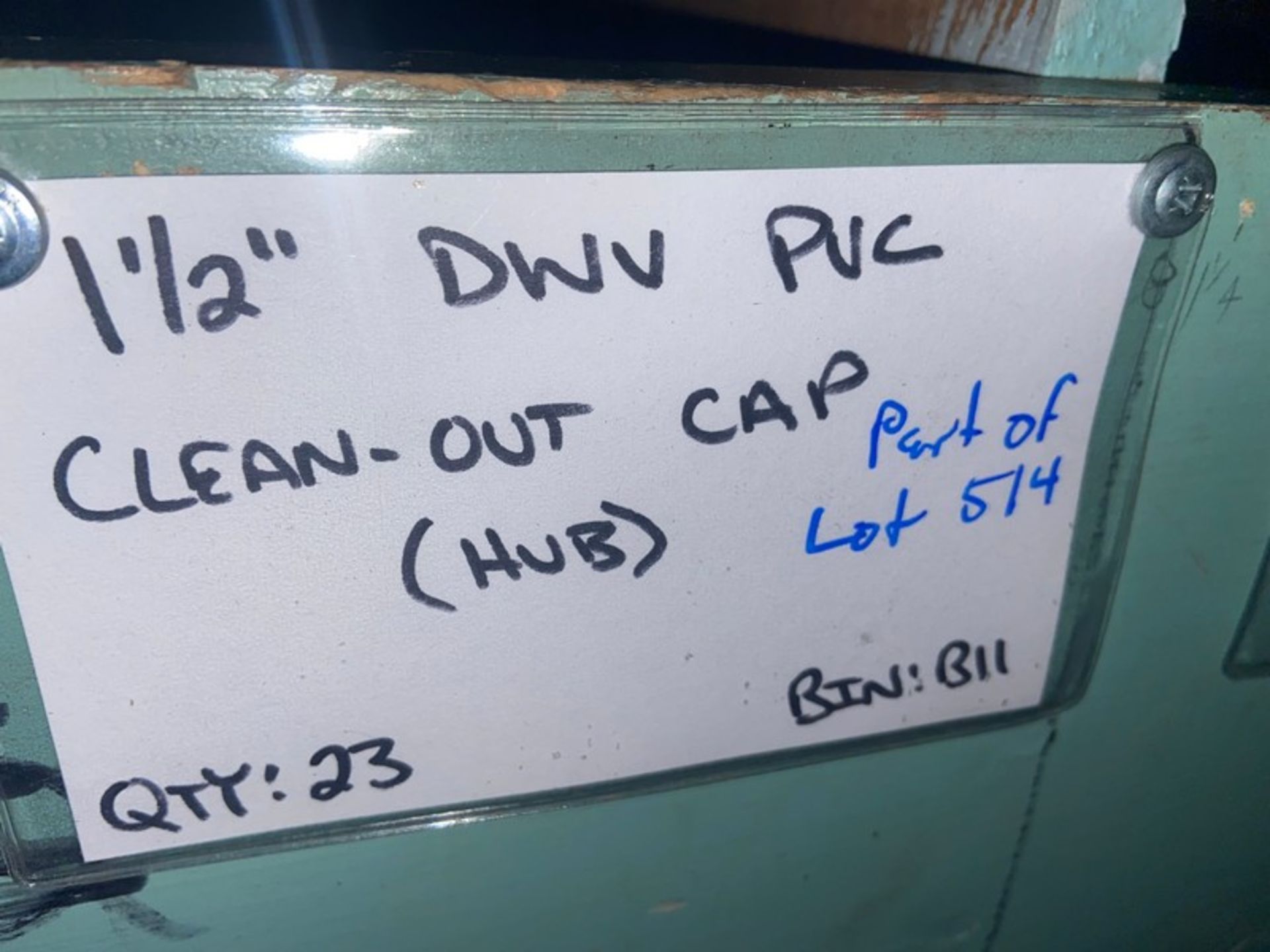 (5) 1 1/2” DWV PVC Clean-out CAP (STREET) (Bin: B11), Includes (23) 1 1/2” DWV PVC Clean-out CAP ( - Bild 4 aus 9