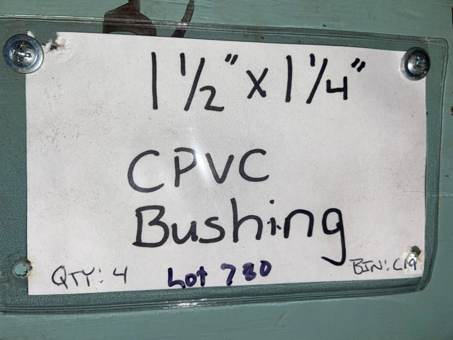 (4) 2”x1” CPVC Bushing (Bin:C20); (4) 1 1/2” x 1 1/4” CPVC Bushing(BinC19) (LOCATED IN - Image 4 of 4