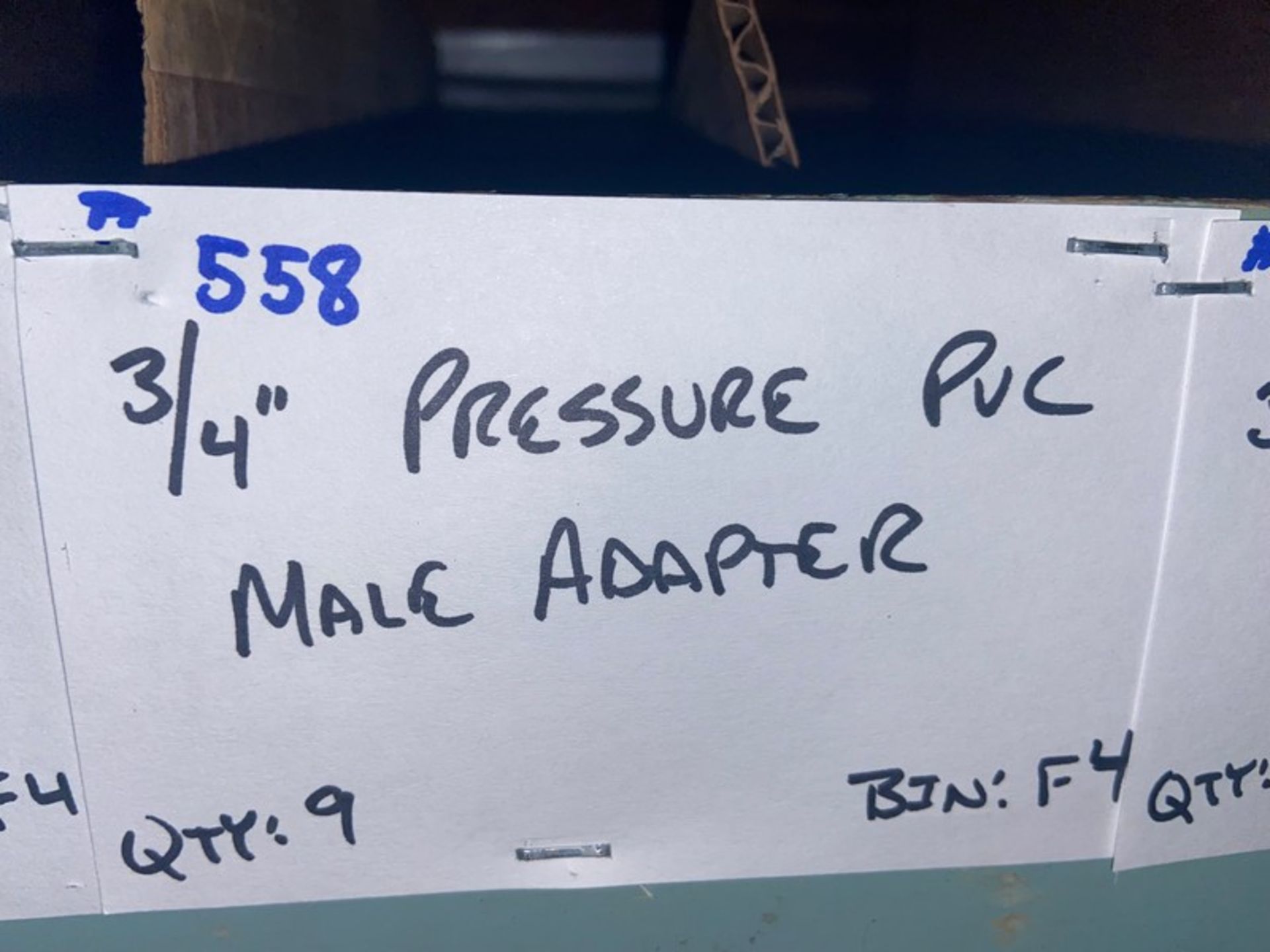 (32) 3/4” Pressure PVC Female Adapter (Bin:F4), Includes (9) 3/4” Pressure PVC Male Adapter (Bin: - Image 4 of 20