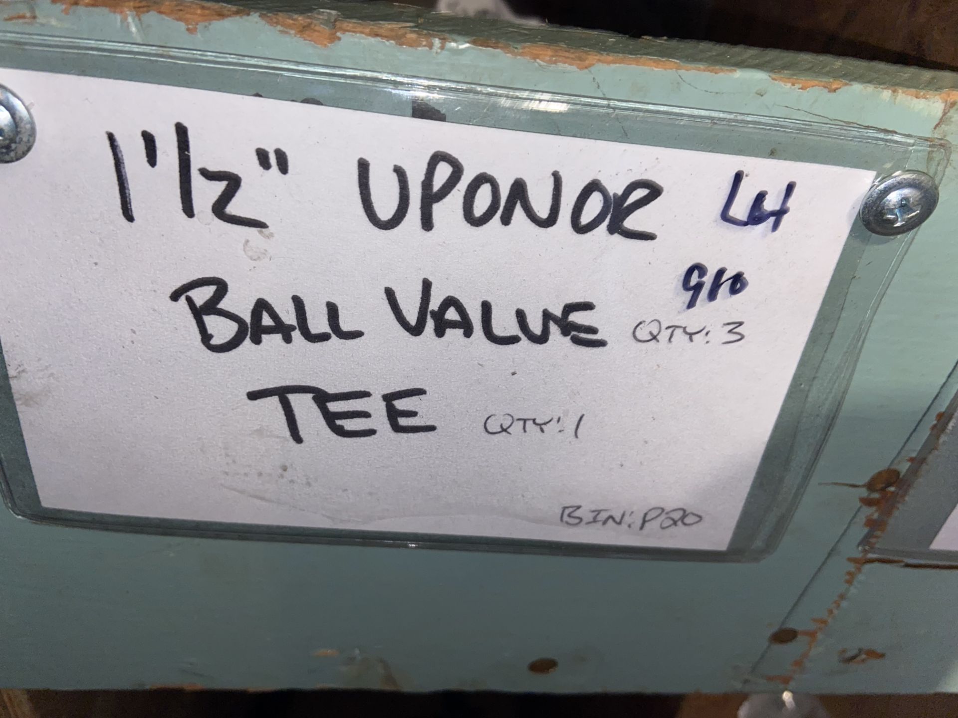 (1) 90” 1 1/2” Uponor; (8) 45” 1 1/2” Uponor; (3) 1 1/2” Uponor Ball Valve Tee (LOCATED IN - Image 2 of 4