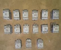 Qty (15) - Allen Bradley 3 phase 4 pole contactors - 24 volt coil - 25 amp