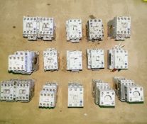 Qty (16) - Assorted Allen Bradley 3 phase contactors - assorted 3 and 4 pole