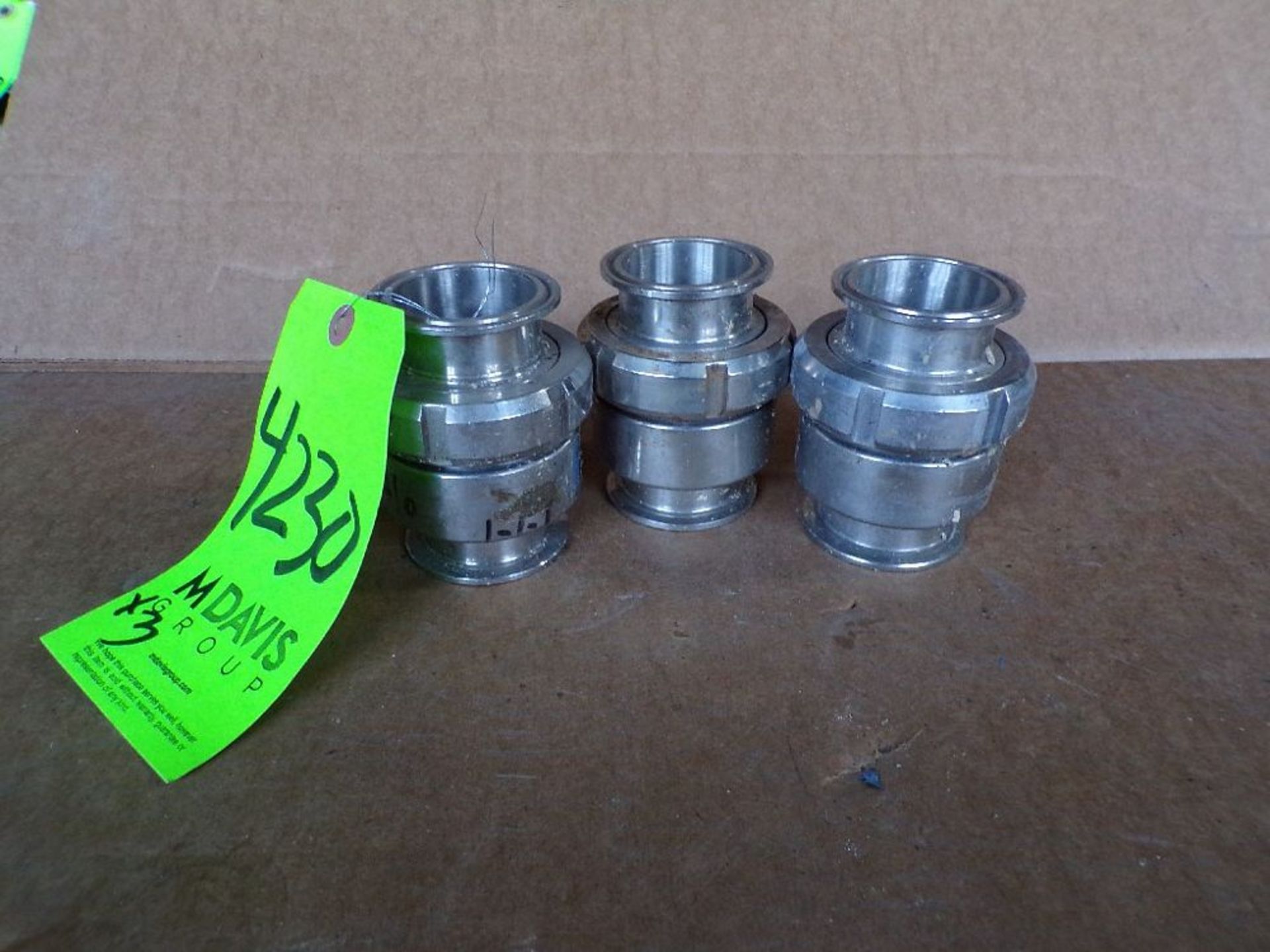 Qty (3) All Stainless steel 2 inch Sanitary Check Valves - Image 2 of 2