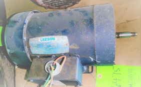 Qty (1) Leeson 56J Frame Motor - 3 phase - 2 hp - 3450 rpm - 208-230/460 volt