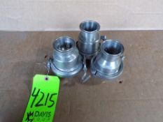 Qty (3) All Stainless steel 2 inch Sanitary Check Valves