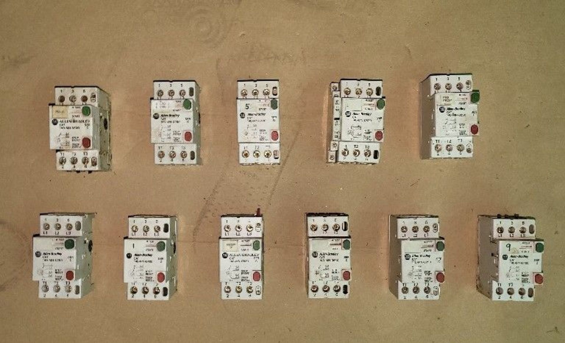 Qty (11) - Allen Bradley 3 phase overload - adjustable 2 1/2 - 4 amps