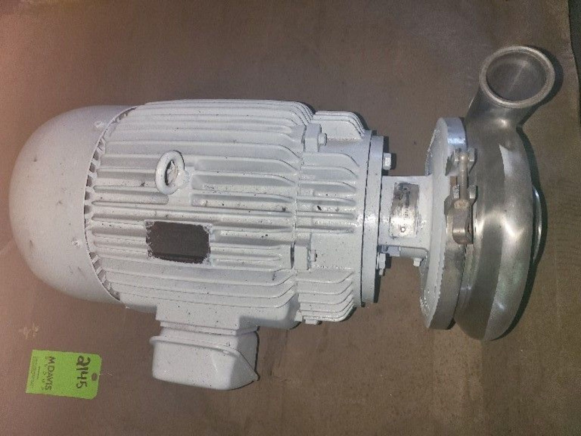 Qty (1) Waukesha Sanitary Centrifugal Pump - 15 hp - 3530 rpm - 3 phase - 4 inch inlet - 2 1/2