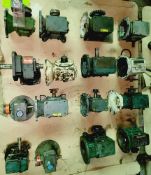 Qty (16) Assorted Heavy duty C face gearboxes