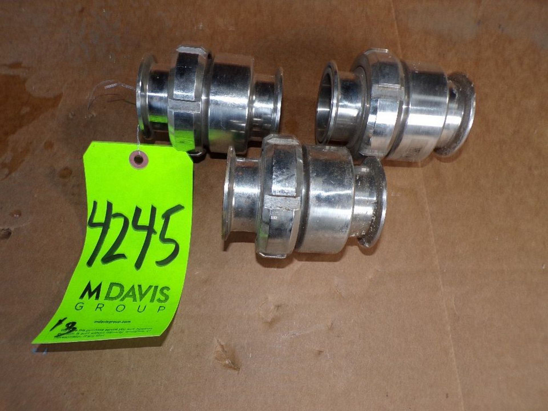 Qty (3) All Stainless steel 2 inch Sanitary Check Valves