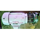 Qty (1) TriClover Model P2G033748 Sanitary Centrifugal Pump - 20 hp - 3750 rpm - 3 phase - 230/
