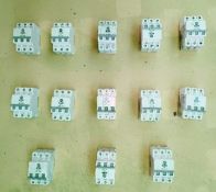 Qty (13) - Allen Bradley 3 phase 10 amp circuit breakers