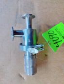 Qty (1) Pharmicutical grade 316 stainless Tri-clover 3/4' sanitary pressure control valves w/ very
