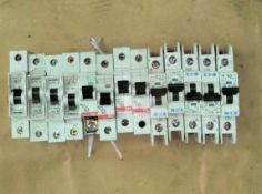 Qty (13) - Assorted Eaton, ABB, and Siemens Single Pole Circuit Breakers - 2-5 amp