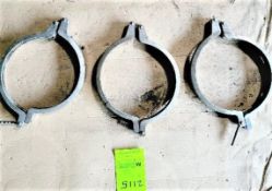 Qty (3) 8 inch Sanitary Clamps