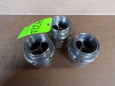 Qty (3) All Stainless steel 3 inch Sanitary Check Valves