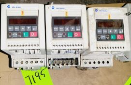 Qty (3) Allen Bradley Analogue Signal Follow IP20 VFD - 3 hp - 380-460 volt