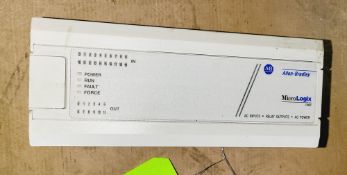 Qty (1) Allen Bradley MicroLogix 1000 - 20 AC Inputs - 12 Relay Outputs - 115 Volt Power Required