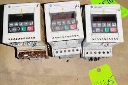 Qty (3) Allen Bradley Preset Speed IP20 VFD - 3 hp - 380-460 volt