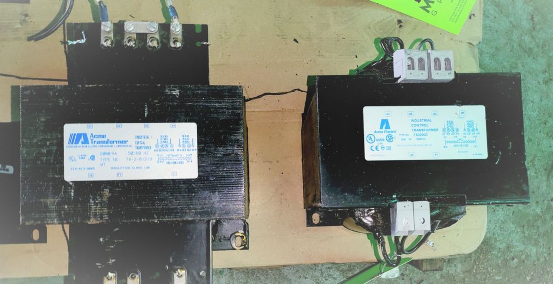 Qty (2) Acme Transformer Input 230/460V-Output 115V 2 KVA