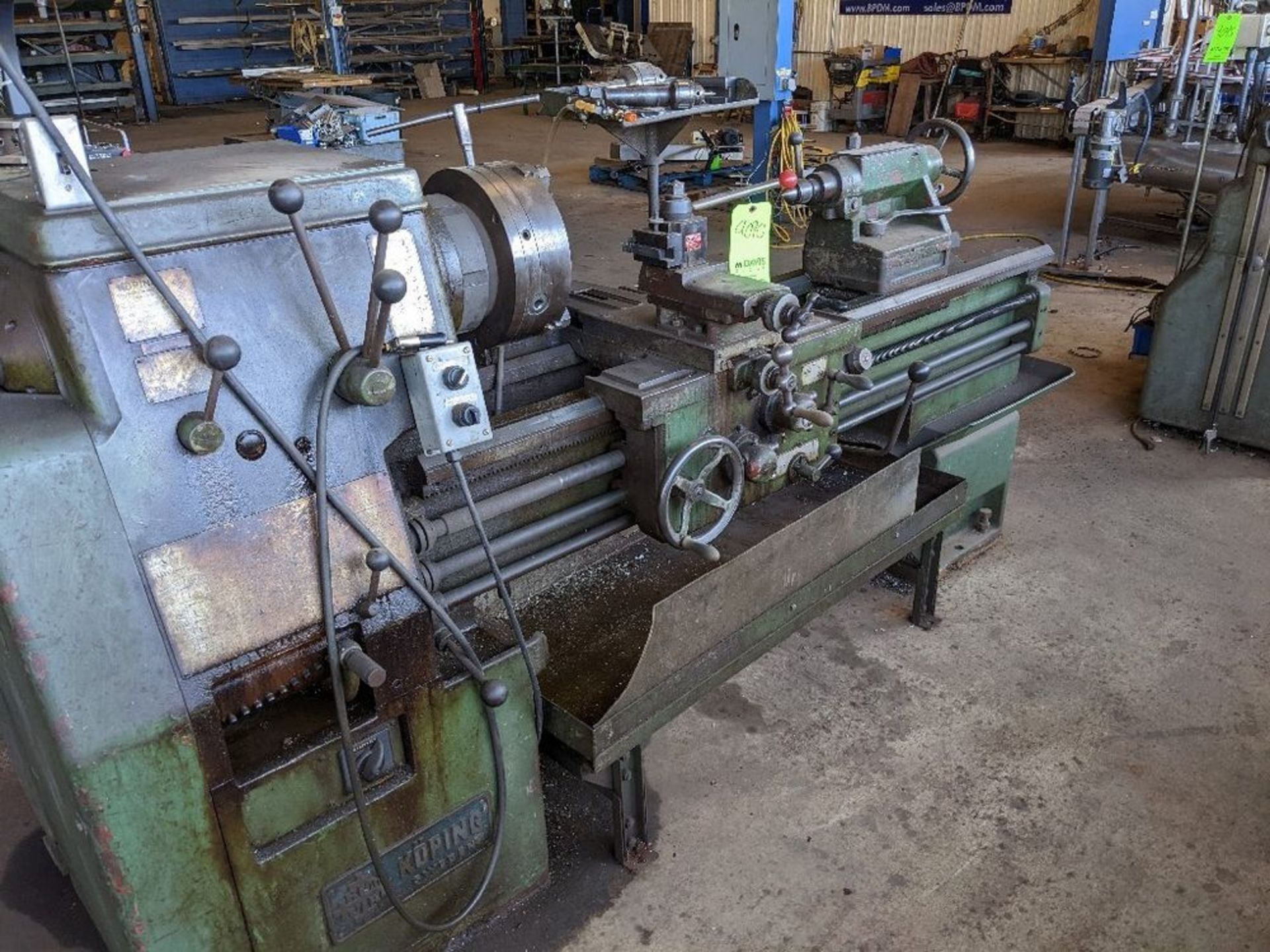Heavy Duty Lathe – Manufactured by Köping Model: S10S-V1 - 76” Long Bed – 56” Travel for X-Axis - Image 3 of 14