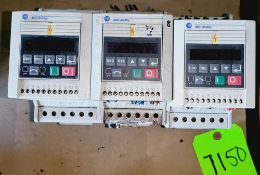 Qty (3) Allen Bradley Preset Speed IP20 VFD - 2 hp - 380-460 volt