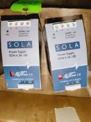 Qty (2) Sola DC Power Supply Model SDN 4-24-100 - 115/230 volt Input - 24 Volt DC 4 amp output