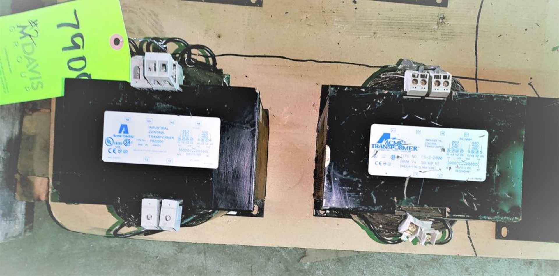 Qty (2) Acme Transformer Input 230/460V-Output 115V 2 KVA