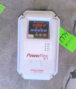 Qty (1) Nema 4 -washdown PowerFlex 40-VFD-single phase input-100-120V: Output- 3 phase- 230V- 5hp