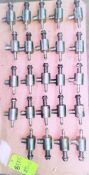 Qty (24) Type B pressure overflow filling valves- all stainless- 1/2 inch valve diameter