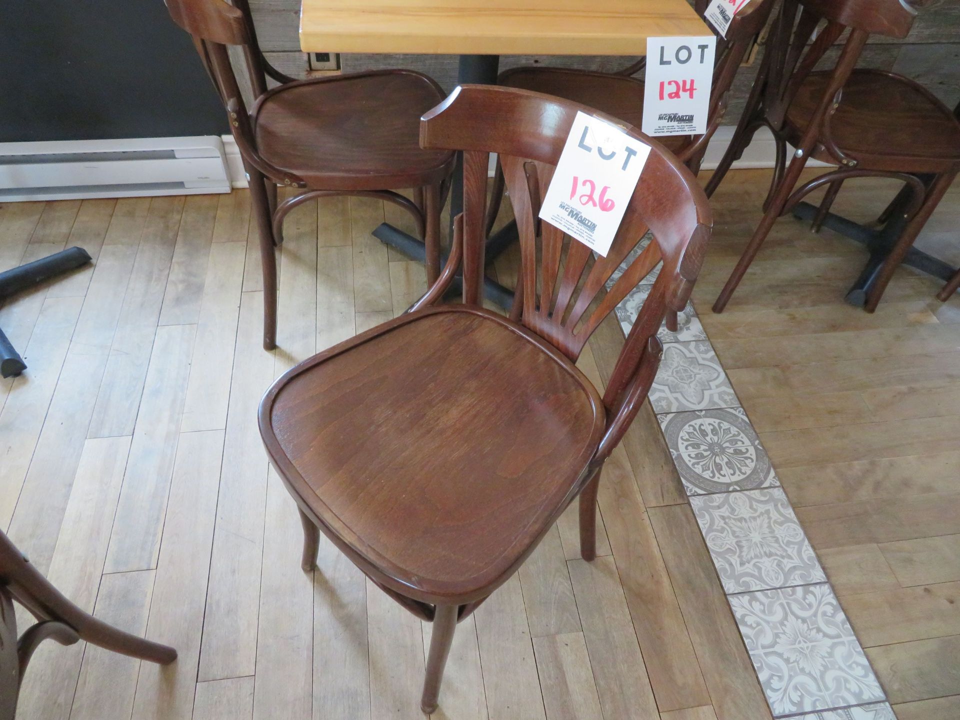 LOT including wood chairs (qty 4)