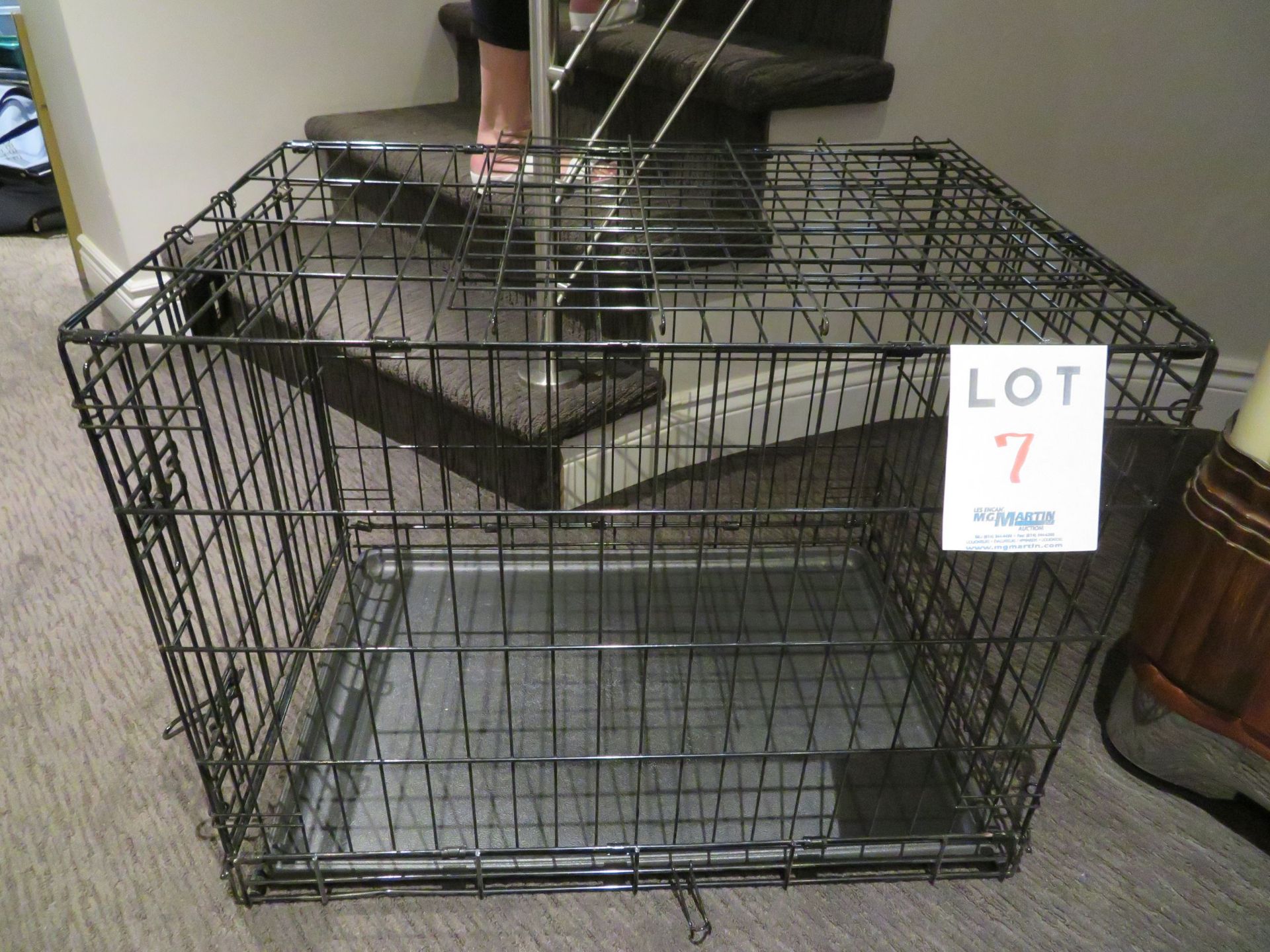 Folding dog cage approx. 30"w x 21"d x 23"h