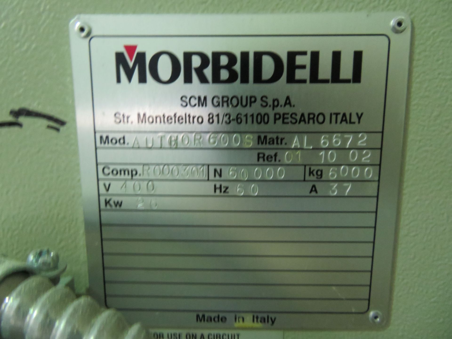 LOT including MORBIDELLI CNC machine center, Mod: AUTHOR 600S W/ PREMIER FLUID SYSTEM vaccum pump, - Image 23 of 36