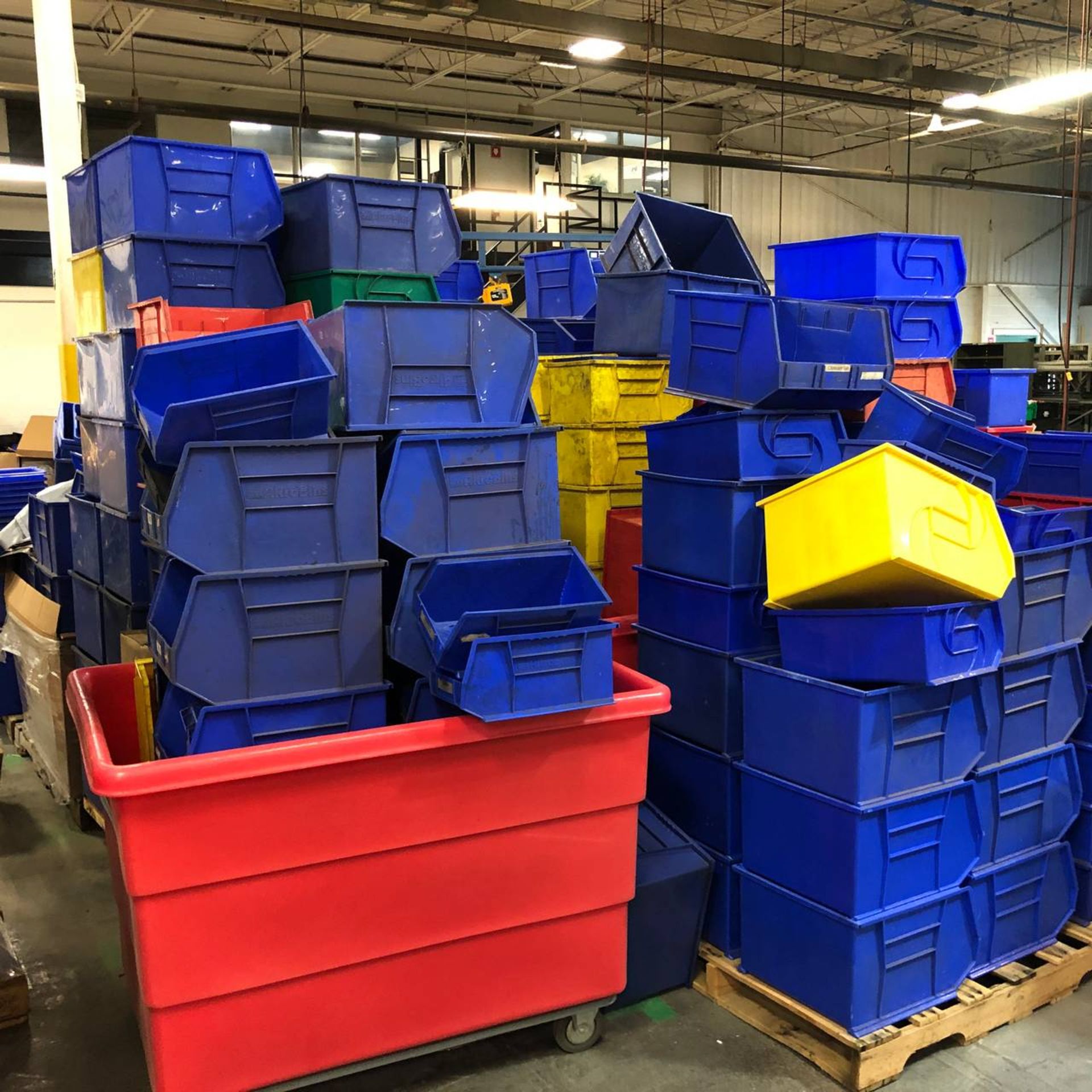8 Skids of Assorted Sized Plastic Bins - Image 4 of 4