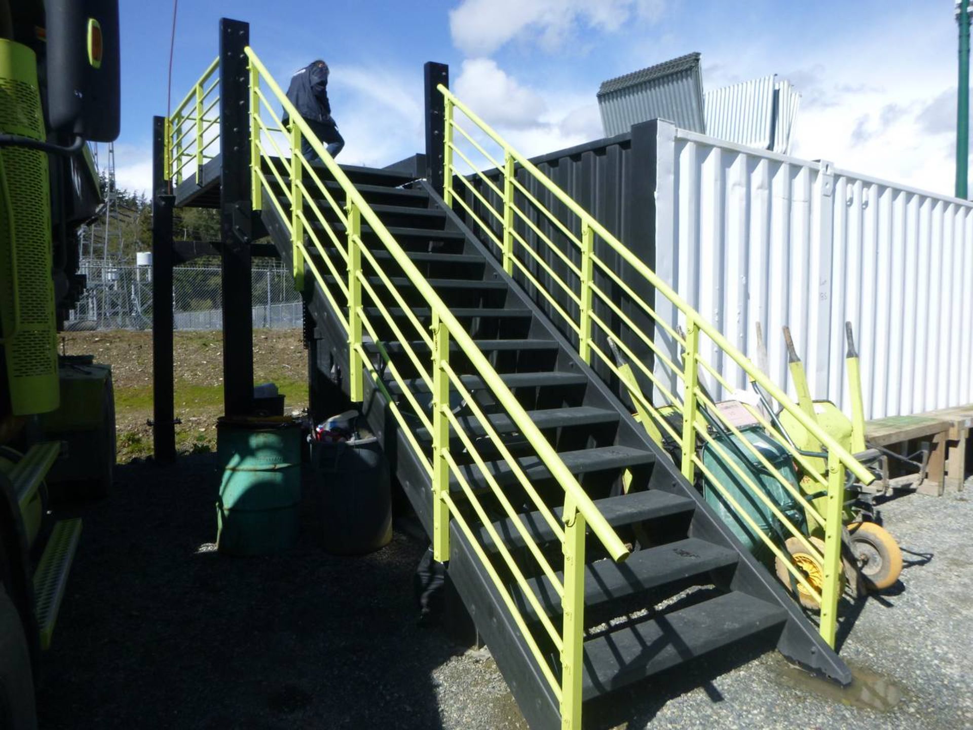 Shipping container stairs