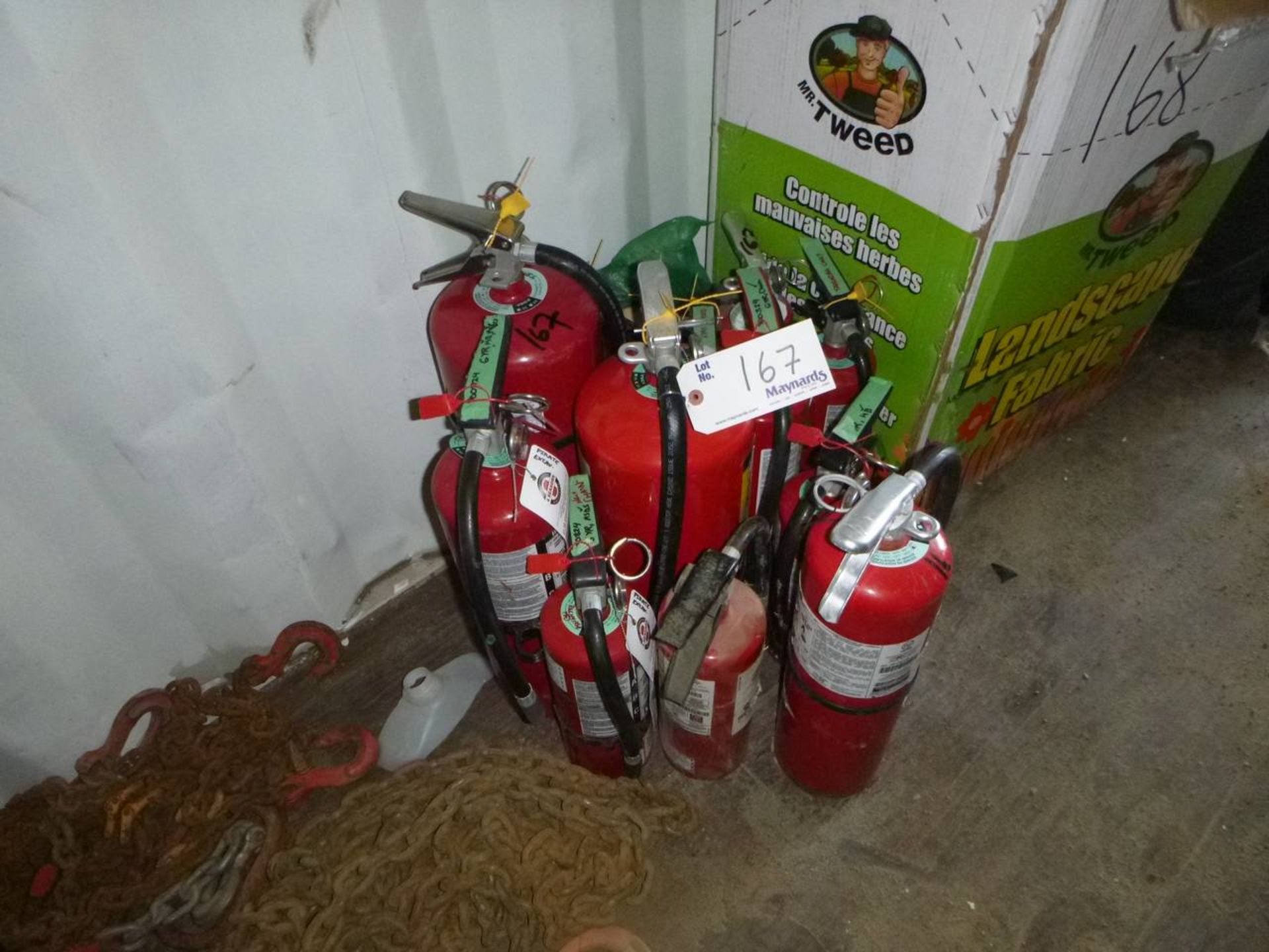 Lot of fire extinguishers
