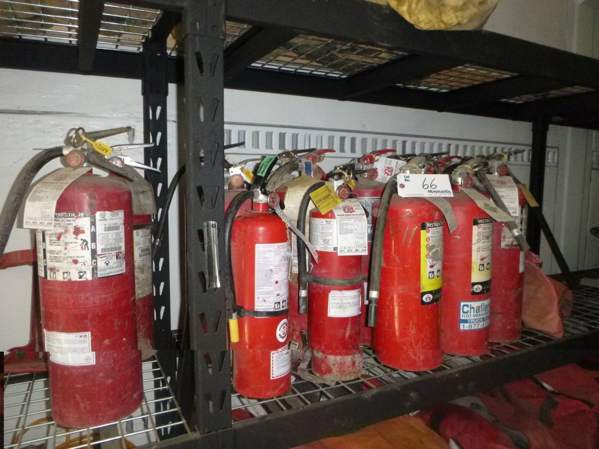 Lot of fire extinguishers